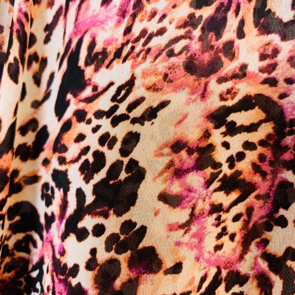 Torrid Leopard Kaftan Womens 3-4X NEW Purple Black Resort Cruise Vacation Flowy - Picture 5 of 10